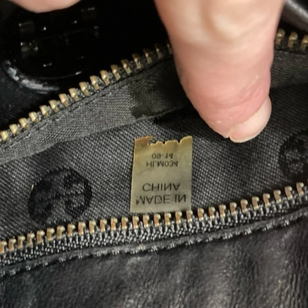 Tory Burch Sparkle Fleming Black Tweed Convertible Crossbody Shoulder bag
